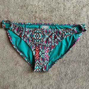 Converse One Star Bikini Bottom Teal Multi Print M